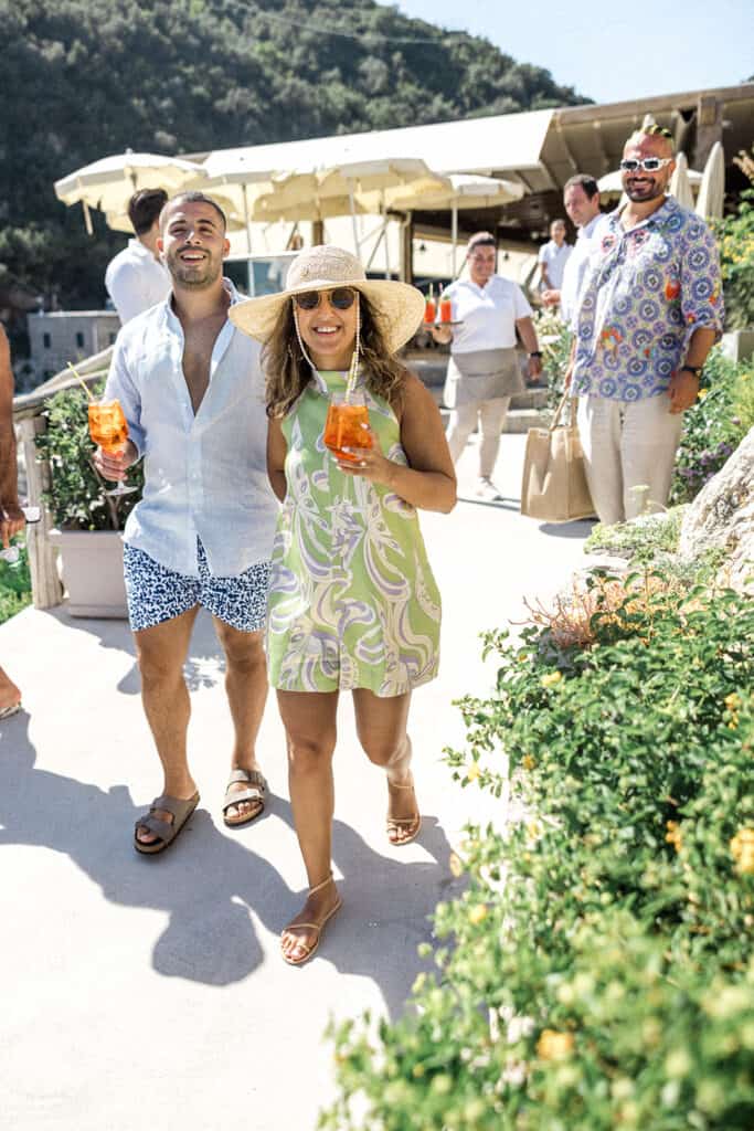 Luxury wedding clients host beach party day after wedding